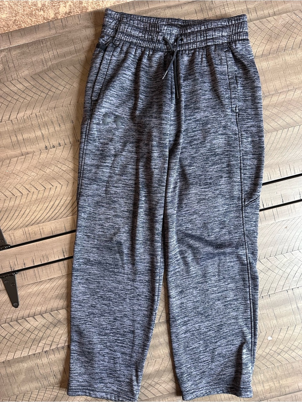 Under Armour Boys Heather Gray Performance Joggers with Drawstring